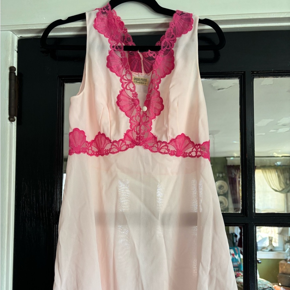 Emilio Pucci form-Fit Rodger 2 pcs nylon vintage nightgown